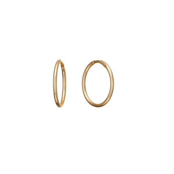 Серьги-конго из красного золота